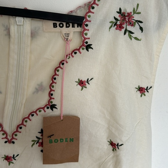 NWT Boden Embroidered Tiered Midi Dress - Picture 5 of 12